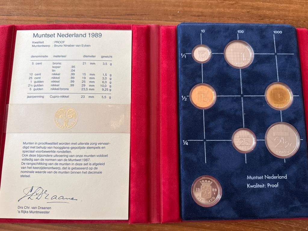 Muntset Nederland 1989 Proof Kwaliteit, Postzegels en Munten, Munten | Nederland, Ophalen, Koningin Beatrix, Overige waardes, Setje