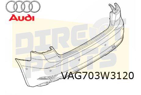 Audi A3 (6/16-) (5-drs) Achterbumper (bij PDC) (GRU) Origine