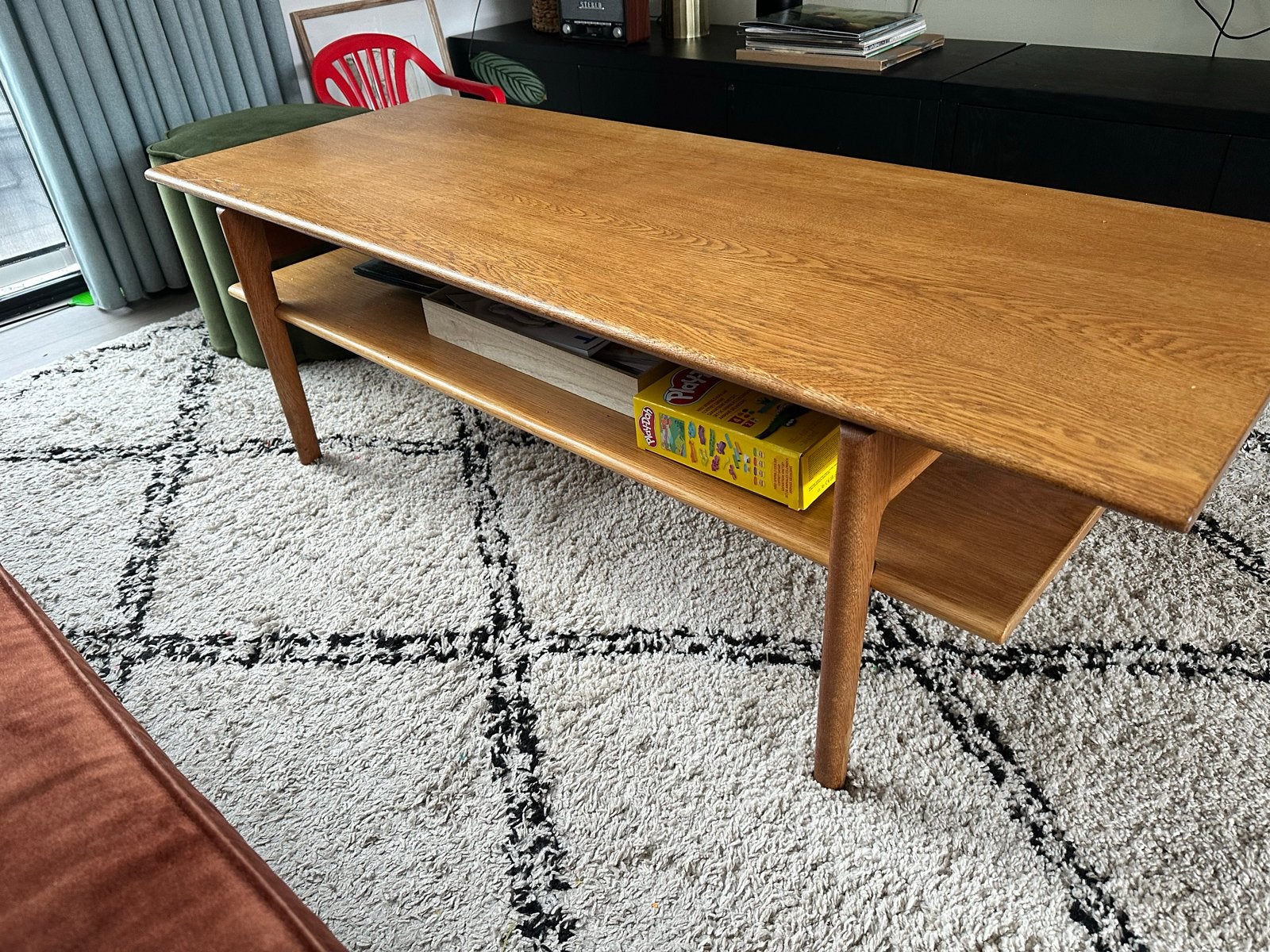 Vintage Hans J. Wegner salontafel Andreas Tuck, Huis en Inrichting, Ophalen, Gebruikt, Teakhout, 50 tot 100 cm