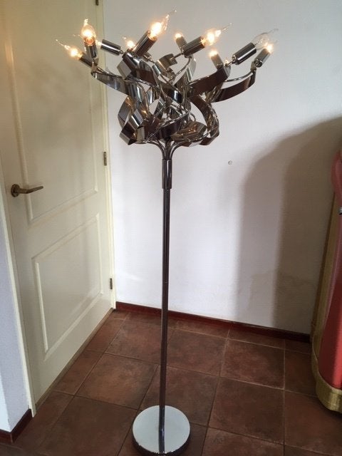 vintage vloerlamp, Ophalen, Gebruikt, Metaal, 150 tot 200 cm