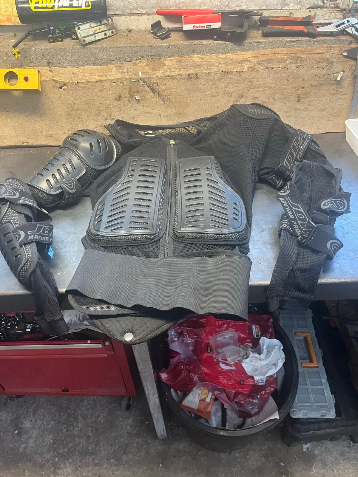 Motorcross beschermingsvest met elleboogbeschermers, Motoren, Ophalen of Verzenden, Tweedehands, Heren, Motorcrosskleding