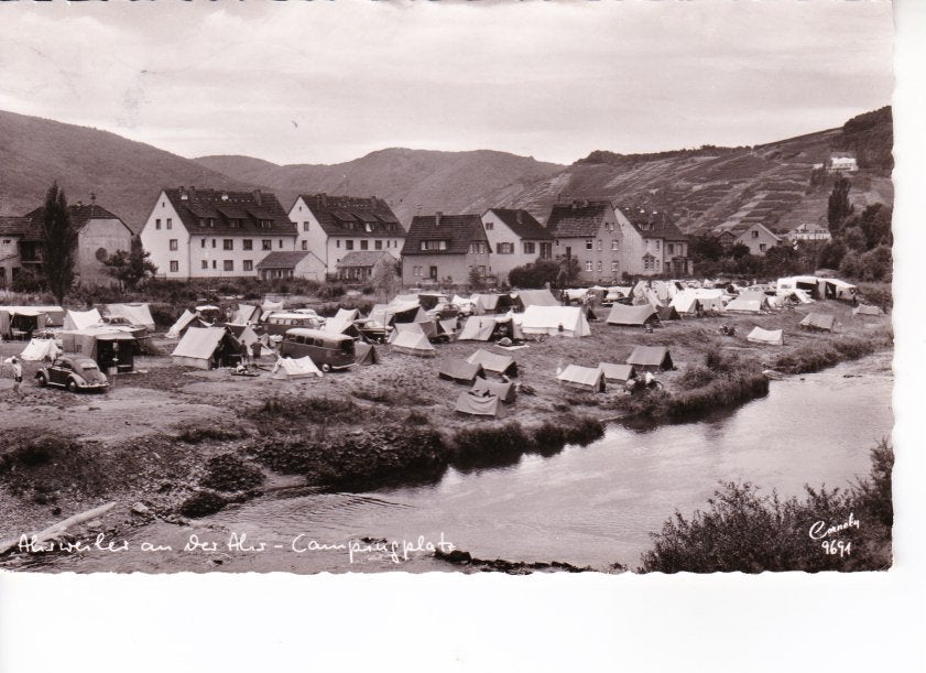 Ahrweiler Campingplatz Duitsland jaren '60. 27-09, Ophalen of Verzenden, 1960 tot 1980, Gelopen, Duitsland