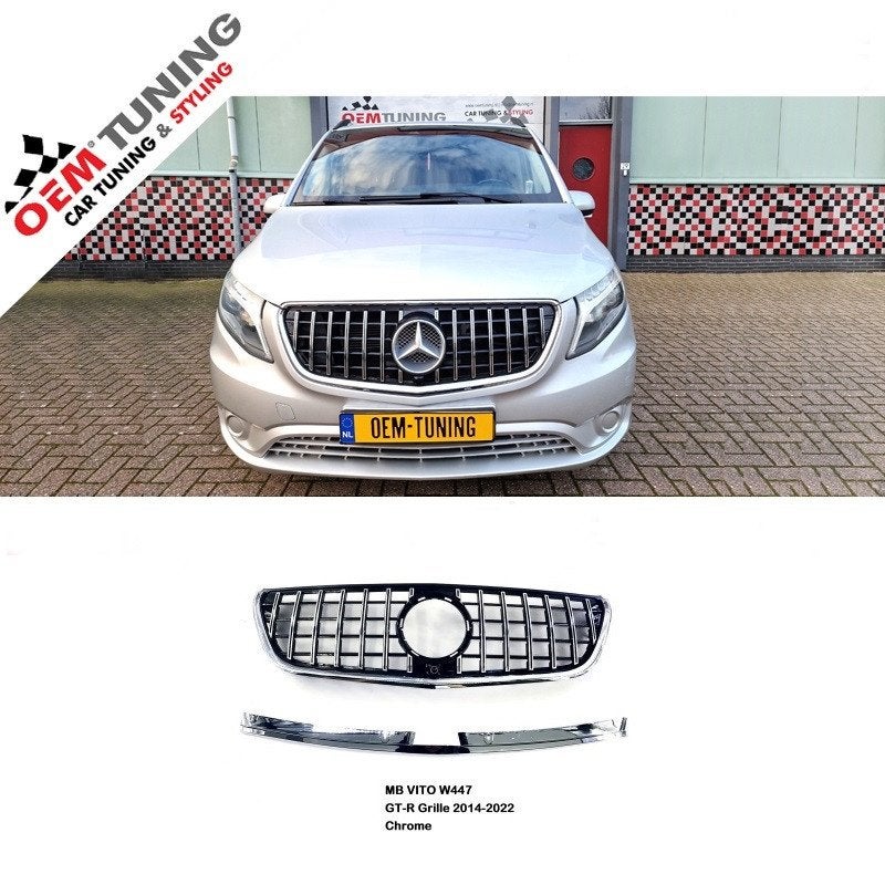 Grille geschikt voor VITO W447 | GT-R Style Chrome | 14-24 |