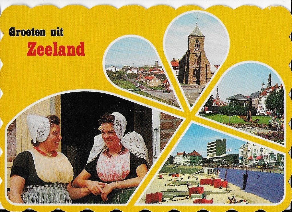 K74 Gelopen ansichtkaart groeten uit zeeland, Verzenden, 1980 tot heden, Gelopen, Zeeland