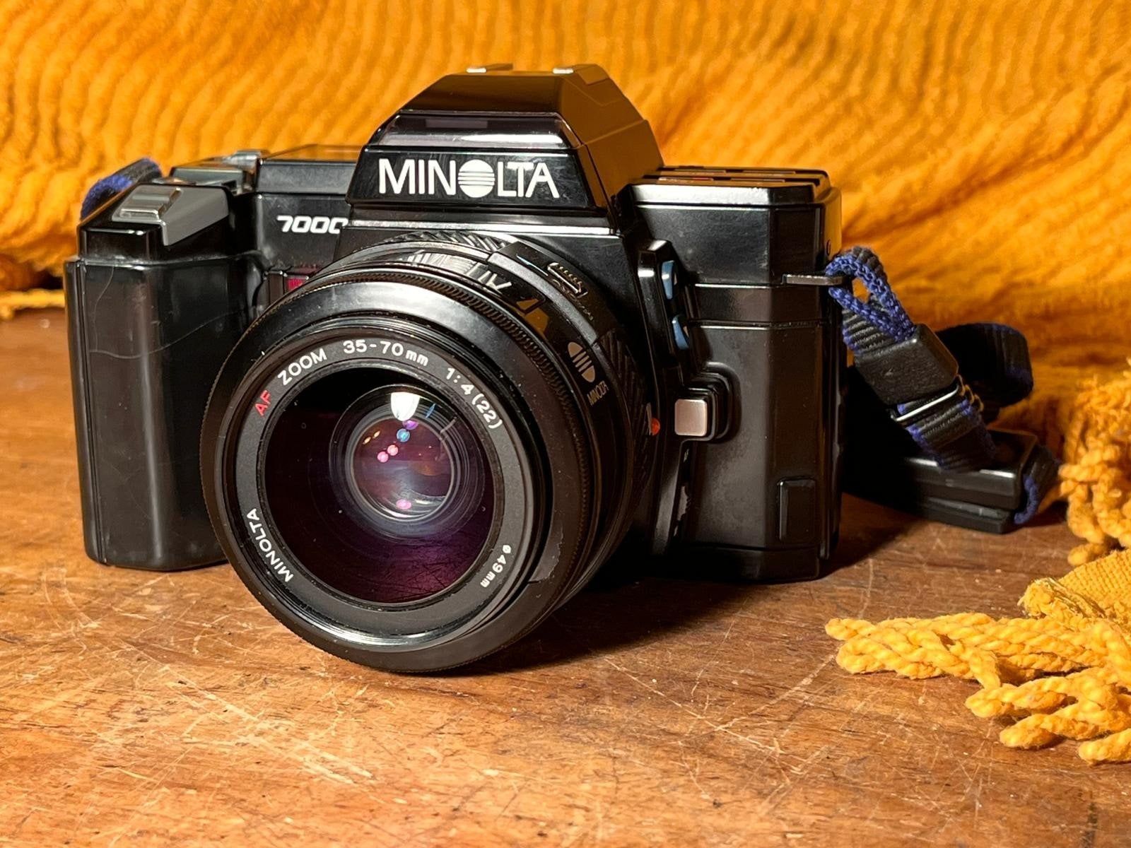 Minolta 7000 spiegelreflexcamera met AF Zoom 35-70mm lens, Ophalen of Verzenden, Gebruikt, Spiegelreflex, Minolta