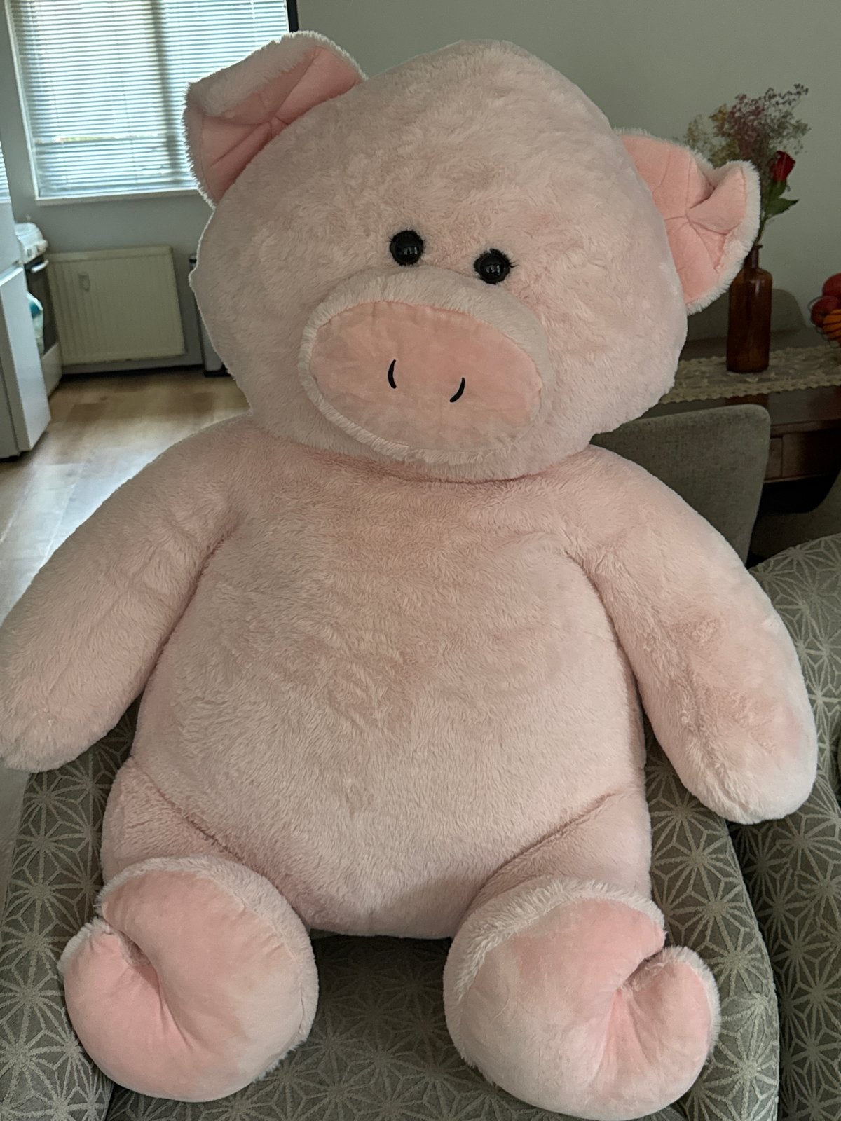 Grote roze knuffel van 1 meter - Gloednieuw!, Ophalen, Overige typen, Nieuw, Roze