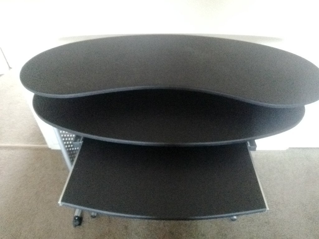 computertafel, Ophalen, Zwart, Gebruikt, 63 cm