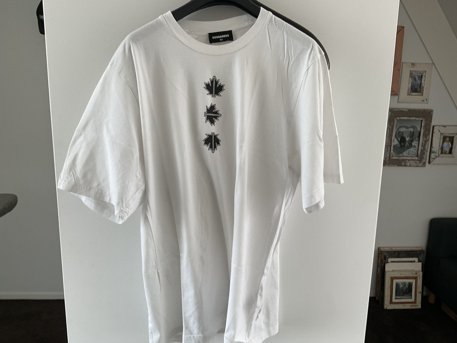 Dsquared2 wit shirt maat 176, Kinderen en Baby's, Kinderkleding | Maat 176, Ophalen of Verzenden, Zo goed als nieuw, Jongen of Meisje