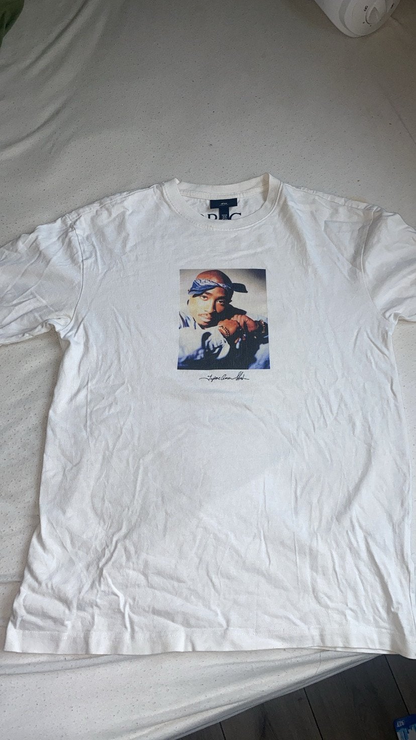 Tupac T-shirts (wit XS, zwart S) - 2 voor €10, Ophalen of Verzenden, Gedragen, Maat 46 (S) of kleiner, Meerkleurig