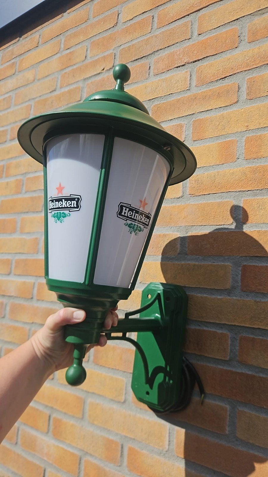 Hele mooie Heineken buitenlamp lantaarn, Verzamelen, Ophalen of Verzenden, Zo goed als nieuw, Overige typen, Heineken