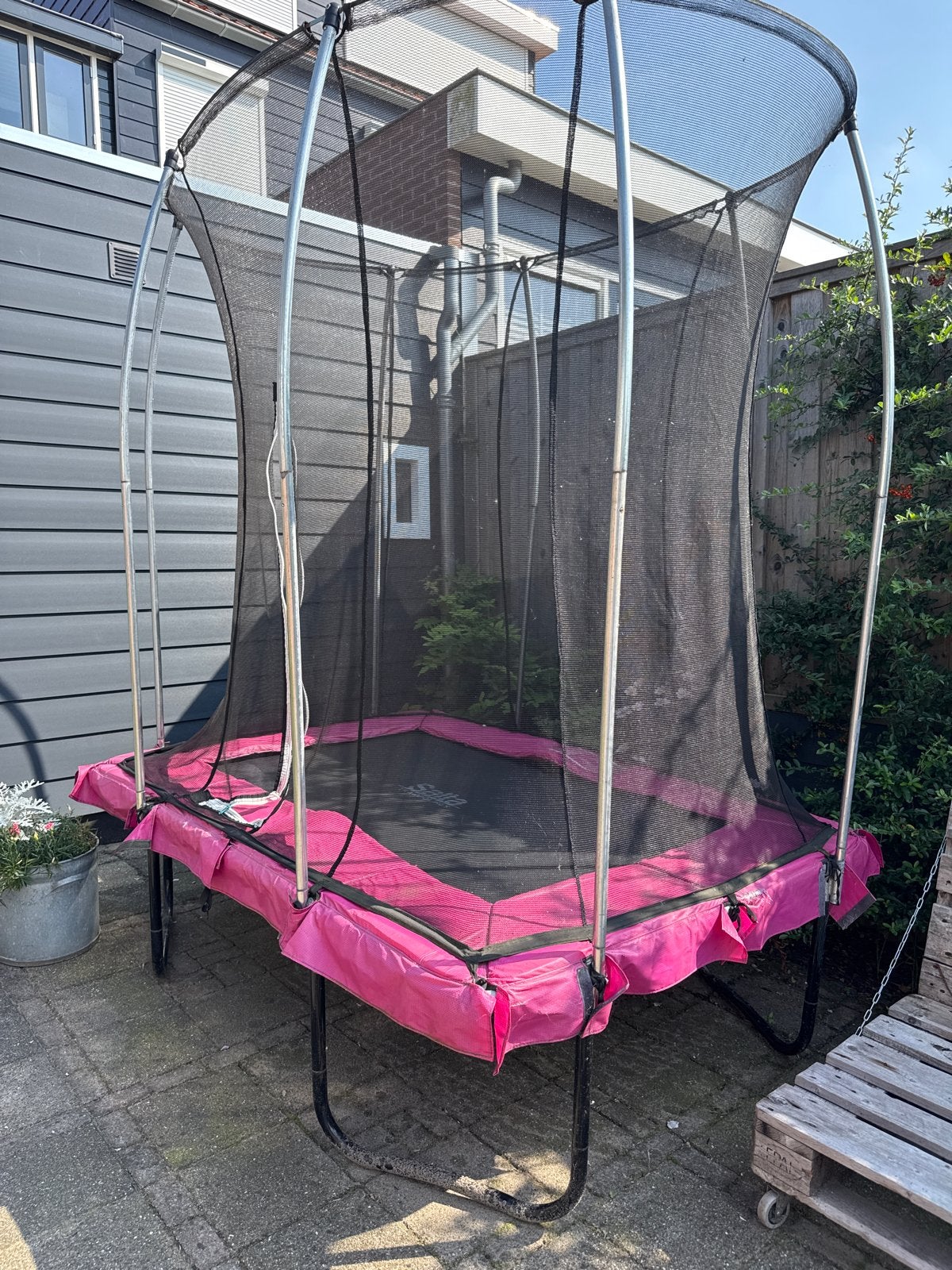 Salta Comfort Edition Trampoline Roze 214x153 cm, Ophalen, Gebruikt