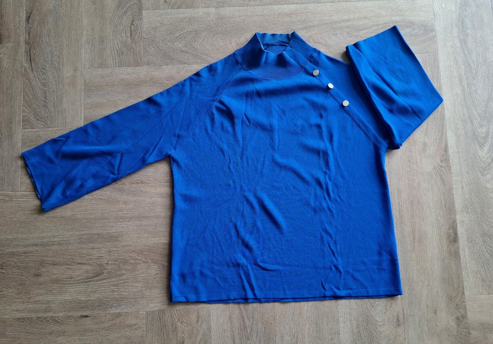 Blauwe trui met knoopjes - Studio Anneloes, Studio Anneloes, Blauw, Maat 46/48 (XL) of groter, Ophalen of Verzenden