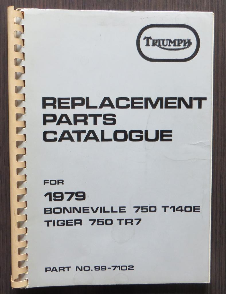 Triumph Bonneville T140E Tiger TR7 - Parts Catalogue 1979, Verzenden, Triumph