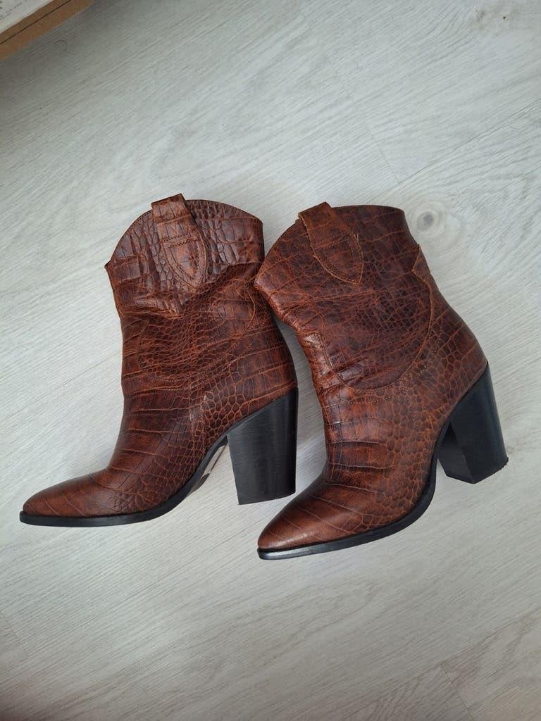 Sacha bruine leren cowboylaarzen maat 36 echt leder, Bruin, Verzenden, Lage of Enkellaarzen, Sacha
