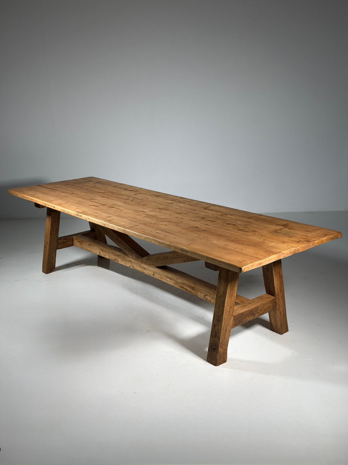 Grote kloostertafel hout landelijk 298cm