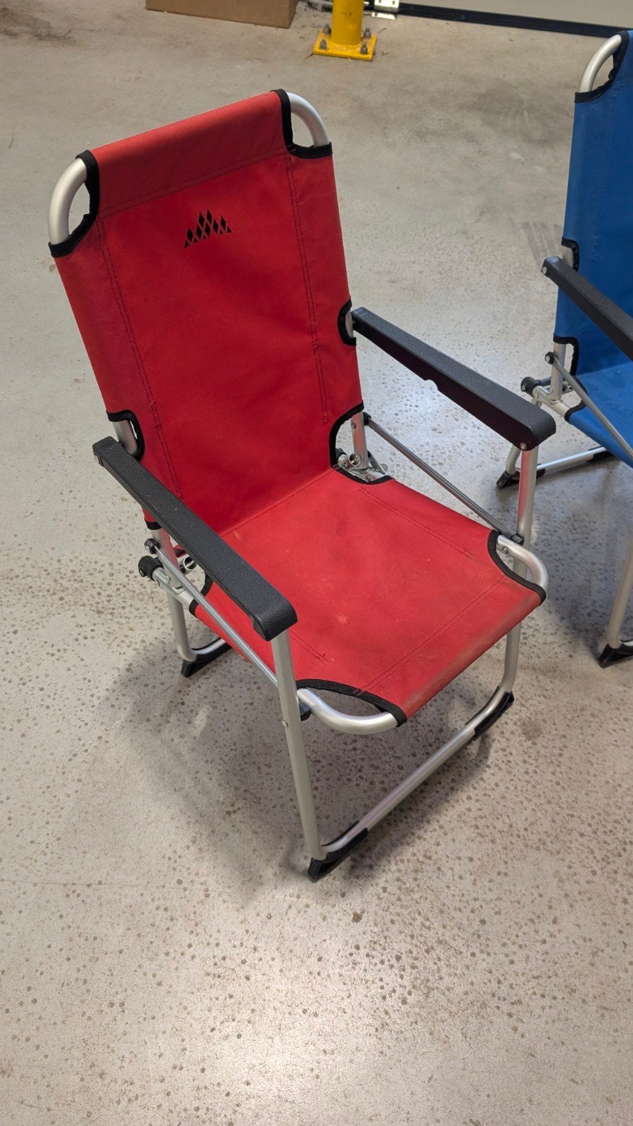 Obelink Camping Kinderstoelen - Rood en Blauw (2 stuks), Caravans en Kamperen, Ophalen of Verzenden, Gebruikt, Campingstoel