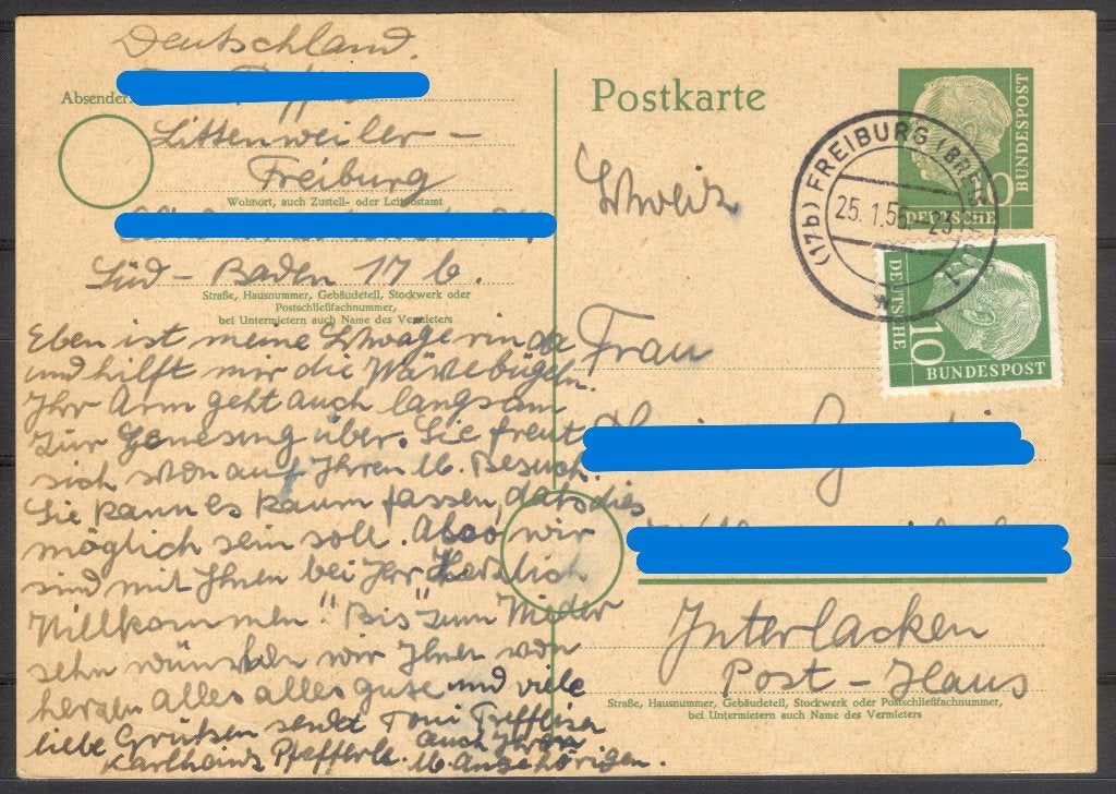 Duitsland (57) - briefkaart, Postzegels en Munten, Brieven en Enveloppen | Buitenland, Verzenden, Briefkaart