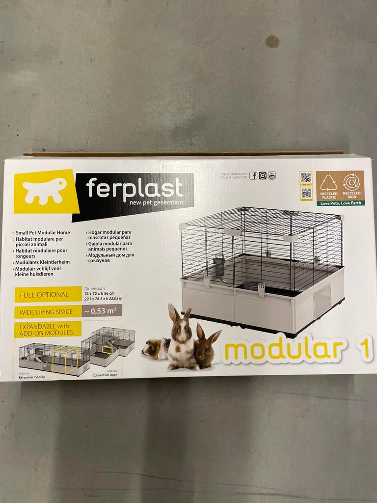 Konijnenkooi modular 1 (aanpasbare kooi), Dieren en Toebehoren, Kooi, Nieuw, Konijn, 75 tot 110 cm