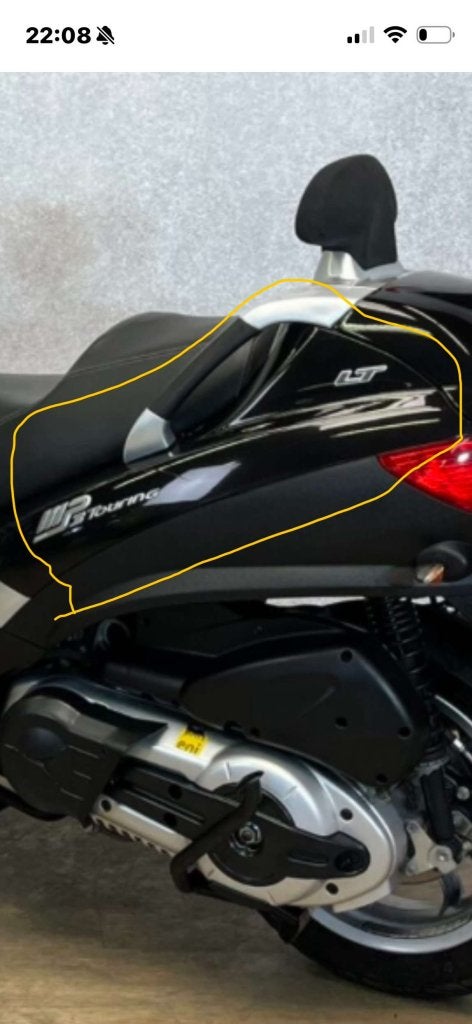 Piaggio MP3  zijkap zwart links BJ 2008 TM 2013, Niet ingevuld, Gebruikt, Verzenden, Niet ingevuld
