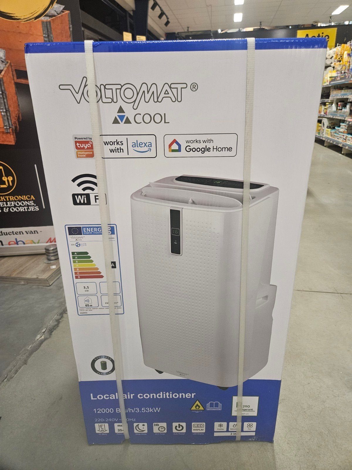 Voltomat Cool Mobiele Airco 12000 BTU - Nieuw in doos, Nieuw, 3 snelheden of meer, Ophalen of Verzenden, 100 m³ of groter