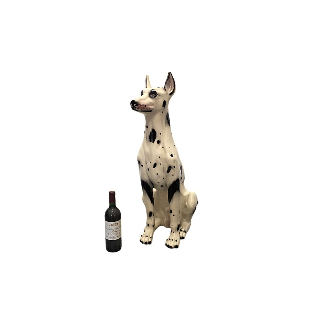Grote Italiaanse vintage keramiek Harlekijn dog, Verzamelen, Ophalen, Zo goed als nieuw, Dier