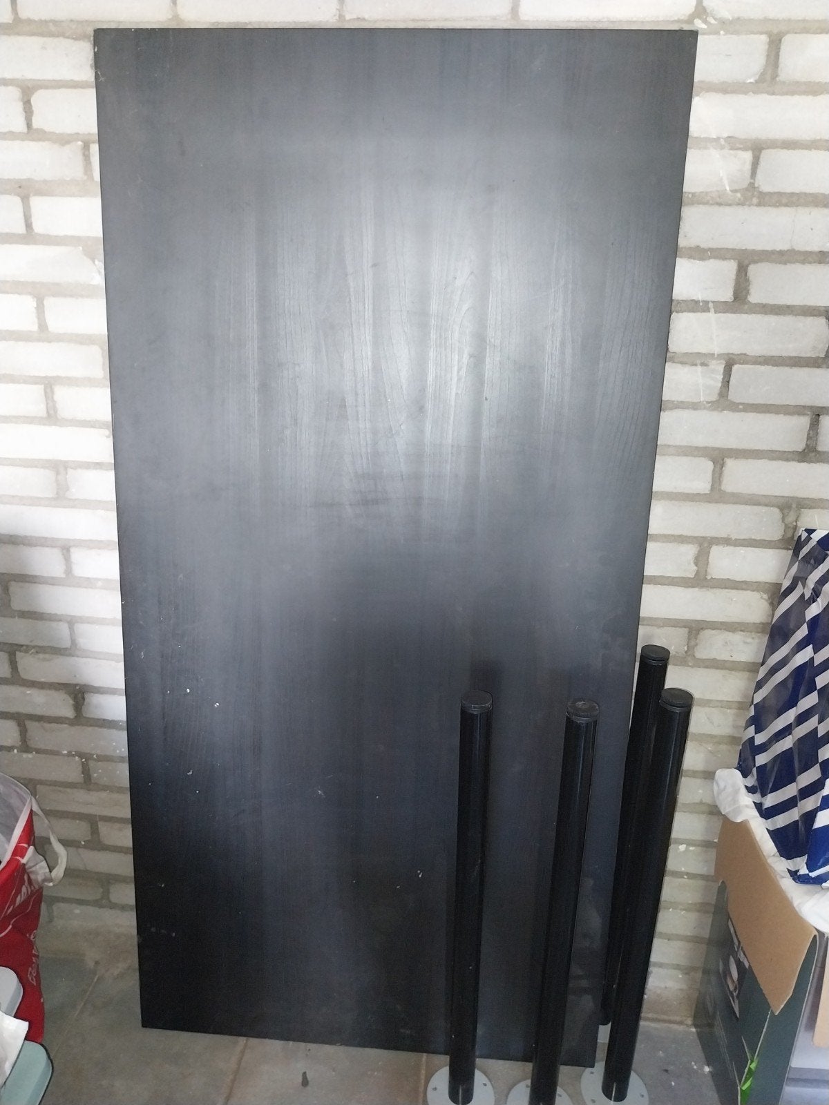 Bureau/tafel mat zwart - D70xH80xB130, Ophalen