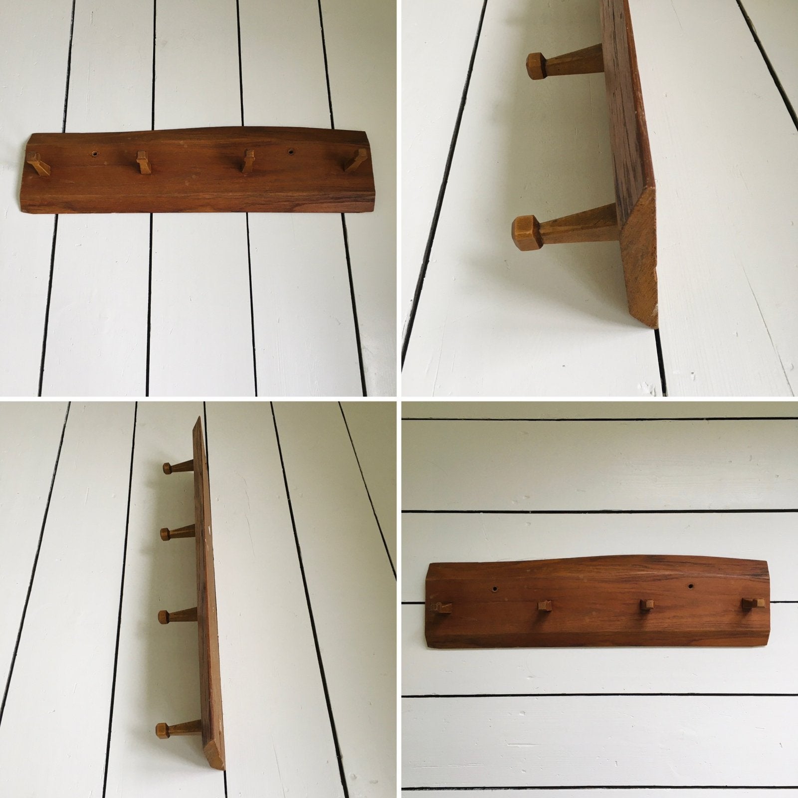Houten kapstop in de vorm van een boomplank / vintage, Gebruikt, Minder dan 100 cm, Hout, Ophalen