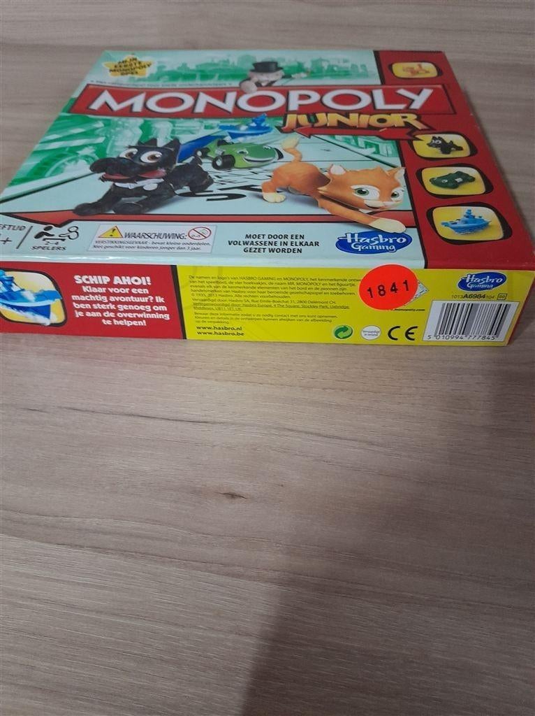 Monopoly juniior met hondje en katje - s1841, Verzenden, Zo goed als nieuw