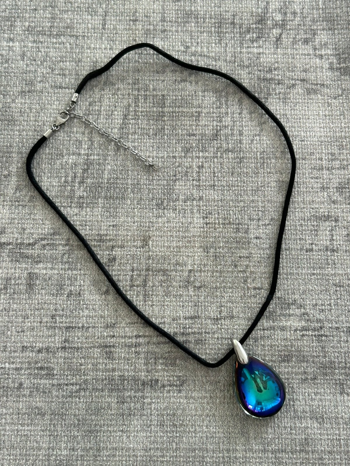Prachtige hanger van Baccarat druppel vorm zilver, Sieraden, Tassen en Uiterlijk, Kettingen, Ophalen of Verzenden, Zo goed als nieuw