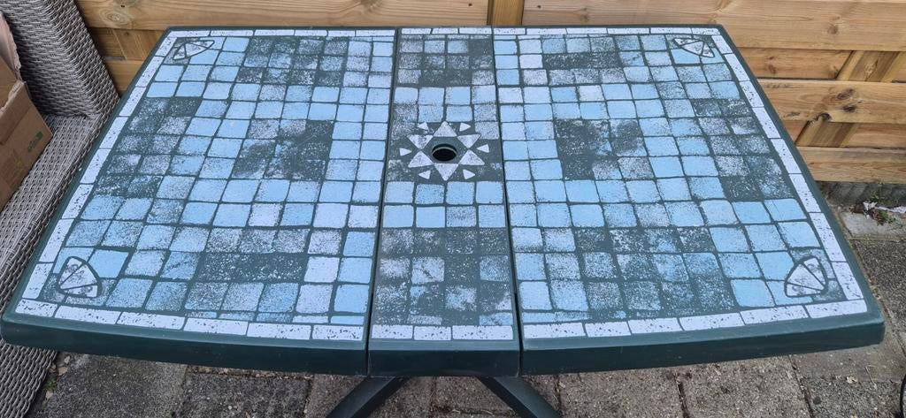 Tuintafel opklapbaar groen, Tuin en Terras, Tuintafels, Ophalen, Rechthoekig, Kunststof