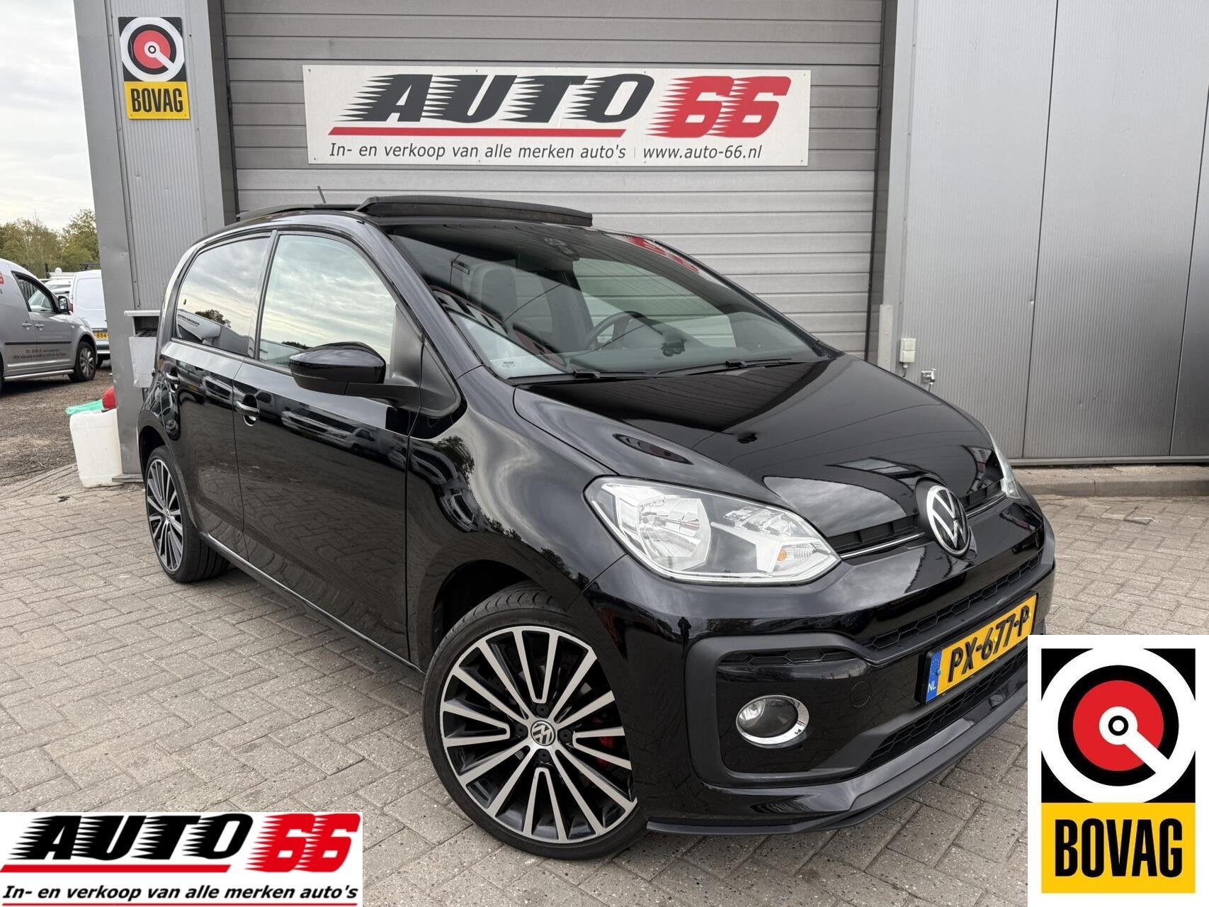 Volkswagen Up! 1.0 TSI BMT high up! AIRCO PANO DAK, Clima, C, Auto's, Voorwielaandrijving, Stof, Gebruikt, Met garantie (alle)