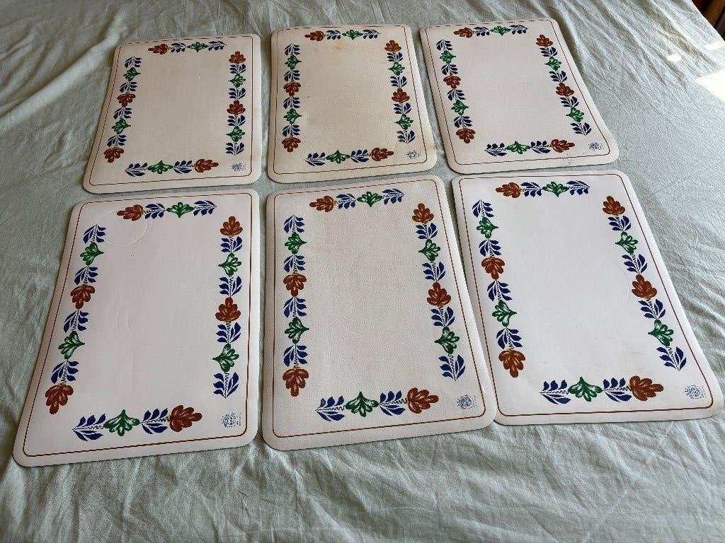 Boerenbont set 6 foam placemats Boerenbond, Ophalen of Verzenden, Wit, Overige materialen, Overige merken