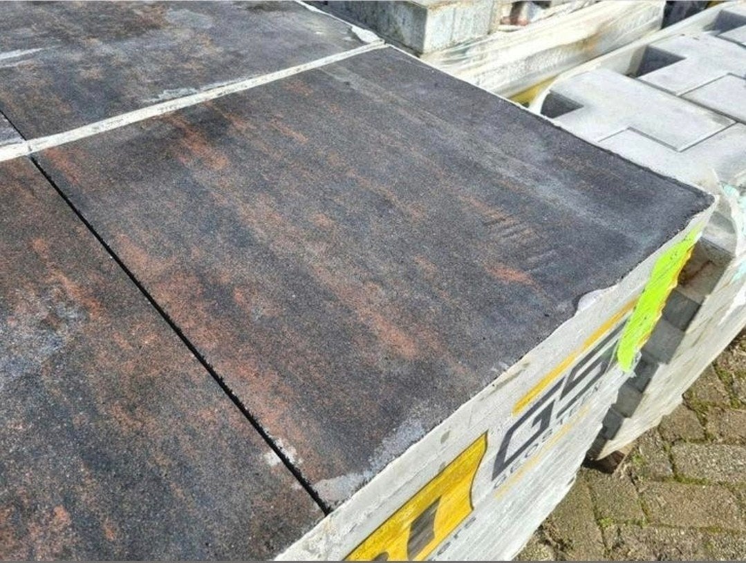 Terrastegels rood antraciet 60x60x4,7 tuintegels s-partij, Nieuw, Ophalen of Verzenden, 10 m² of meer, Beton