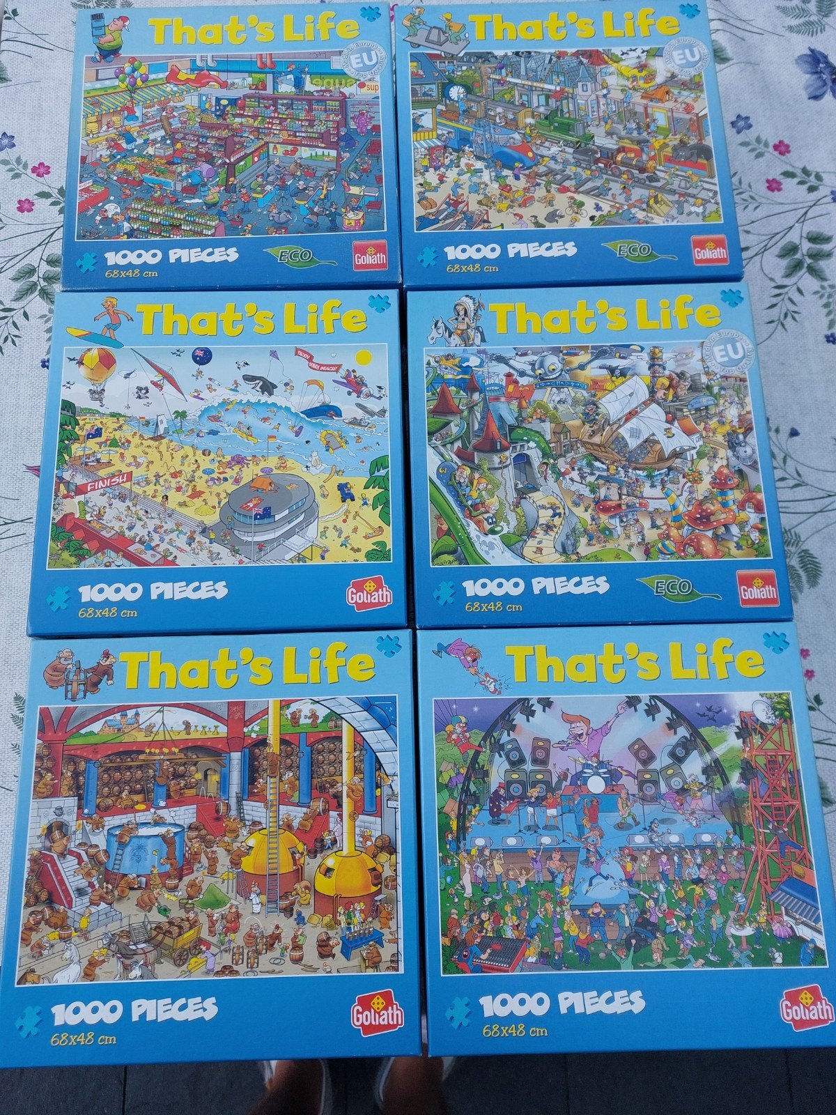 6 complete That's Life puzzels van Goliath, 1000 stukjes, Ophalen of Verzenden
