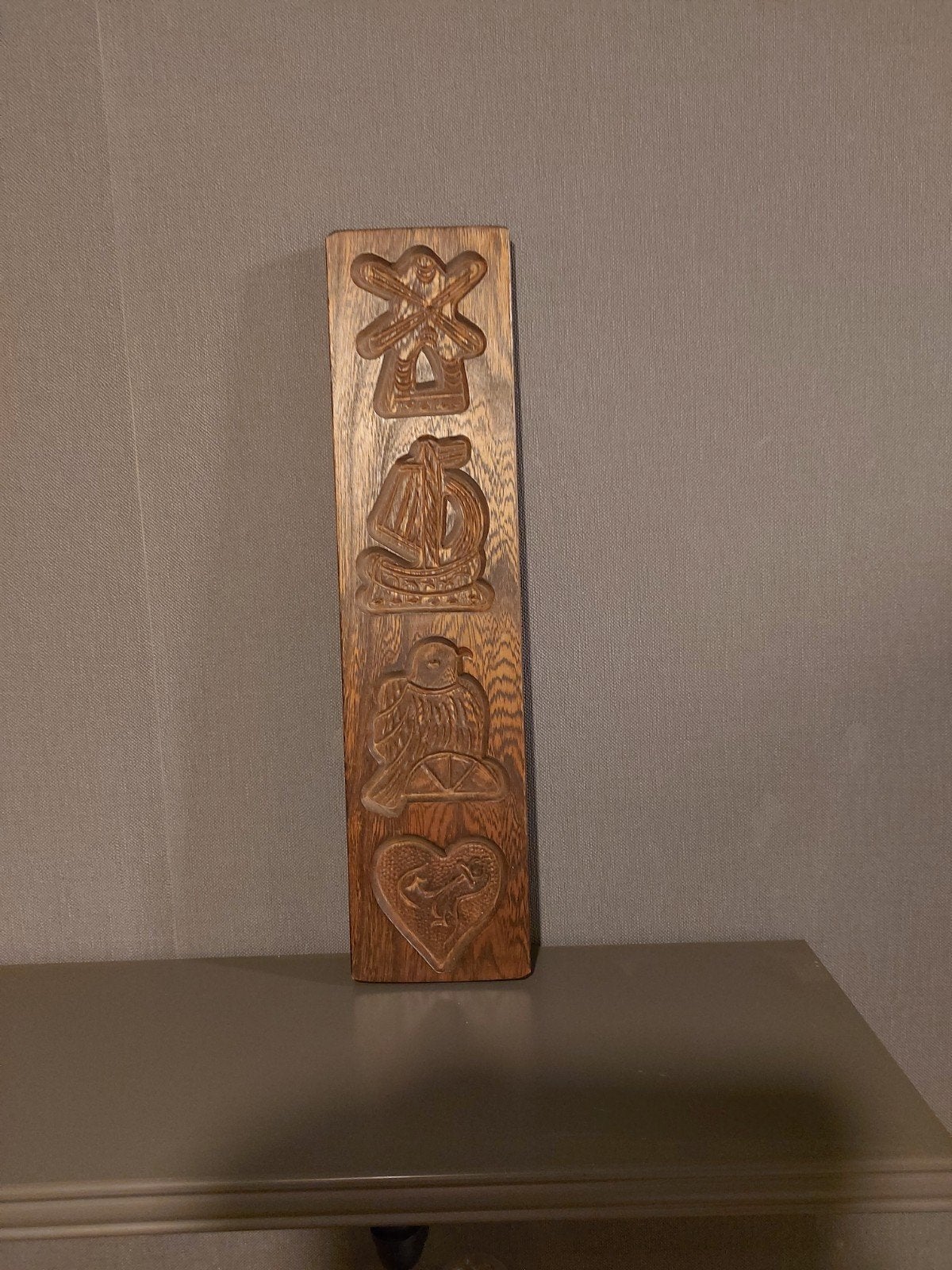 Houten koekplank met traditionele Nederlandse motieven, Antiek en Kunst, Ophalen of Verzenden