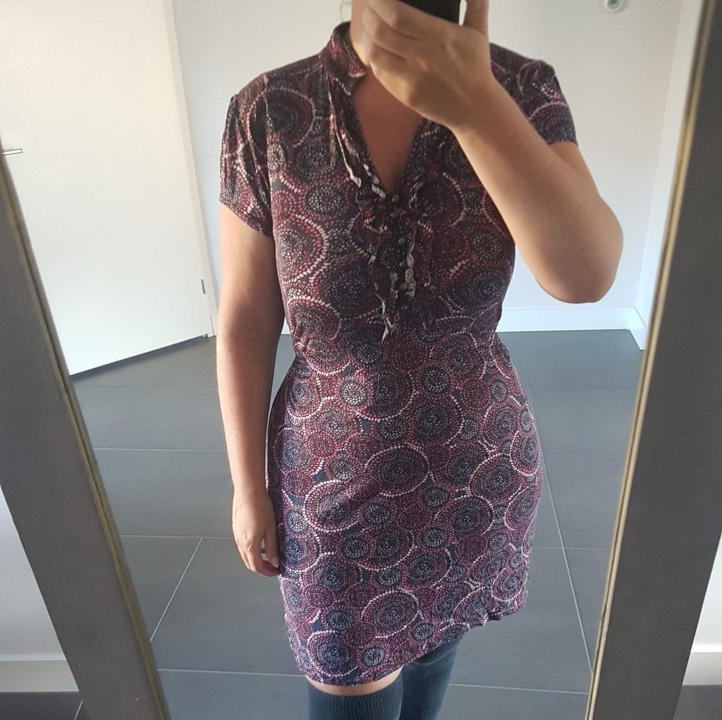 Jurk 3 Suisses Collection L, Kleding | Dames, Verzenden, Paars, Maat 42/44 (L), Nieuw