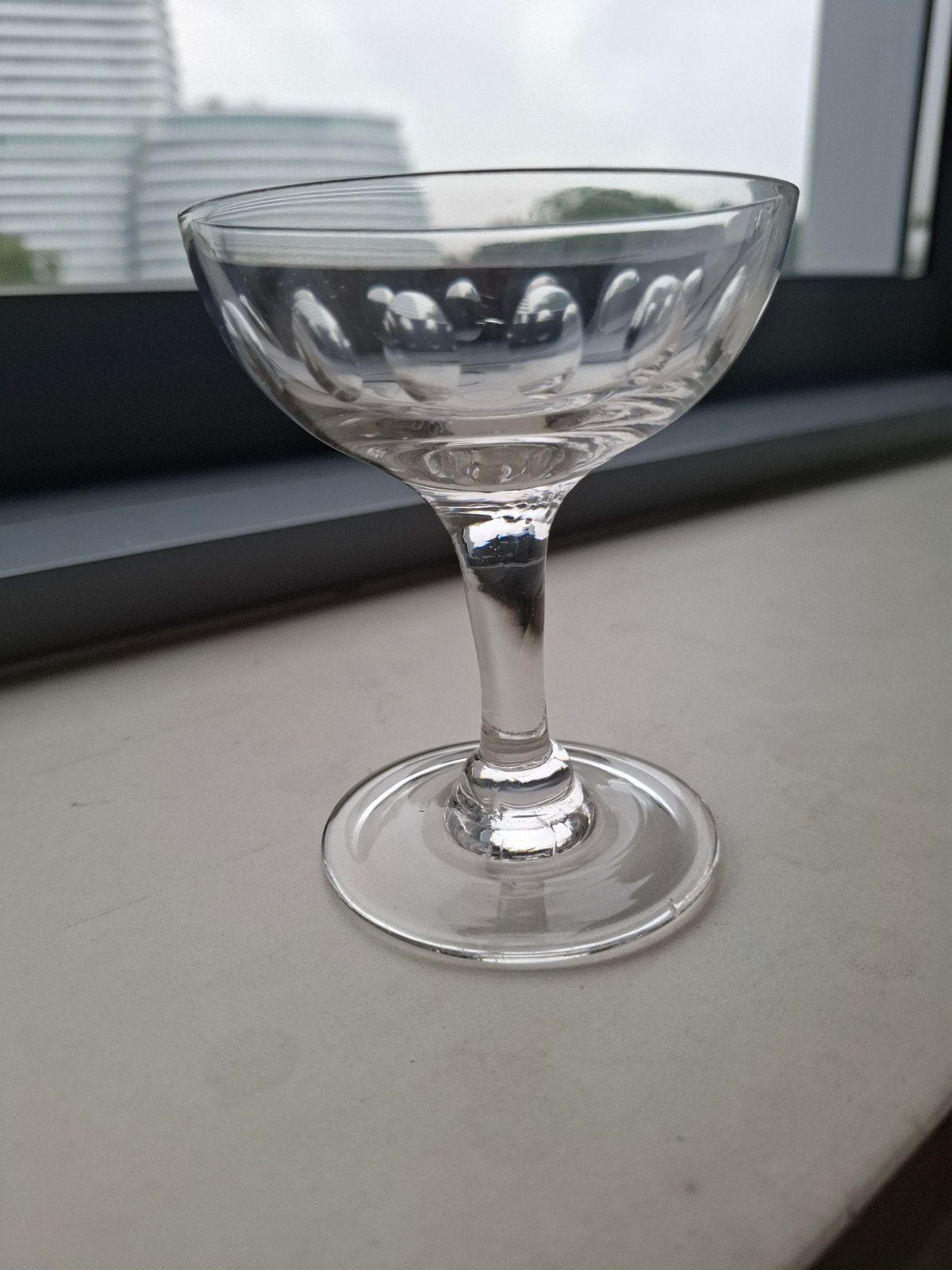 Art Deco champangnecoupéglas  jaren 1920/30, Ophalen, Gebruikt, Overige typen