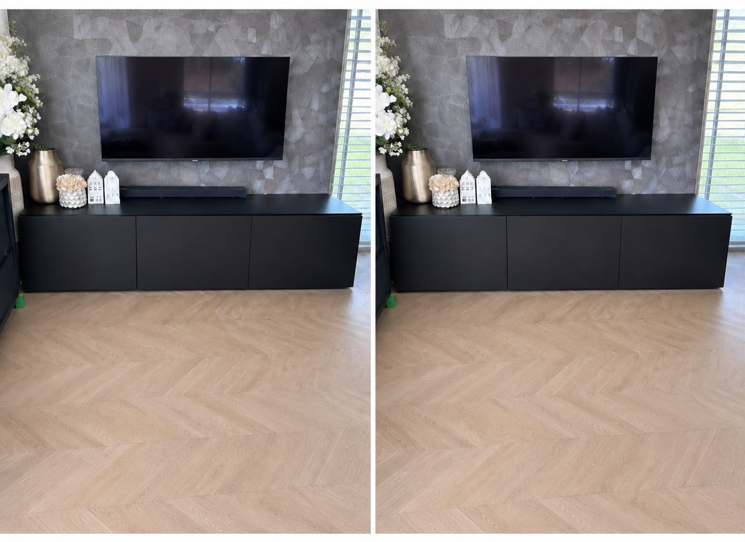 2x TV kast Meubella (zwevend) zwart 160 x 30, Ophalen, 150 tot 200 cm, Zo goed als nieuw, Minder dan 100 cm