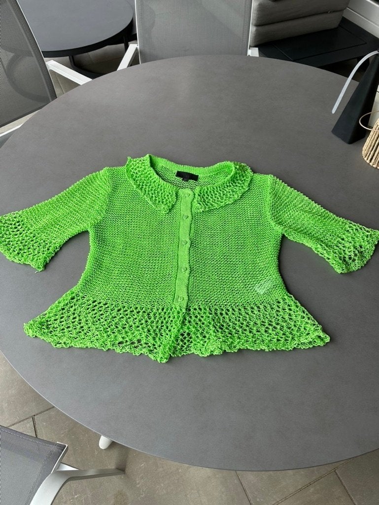 Nieuw groen opengebreid Zara vestje, maat XL, Verzenden, Zara, Maat 46/48 (XL) of groter, Nieuw