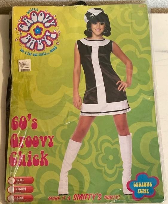 Groovy Chick jaren 60 mt M, Kleding | Dames, Carnavalskleding en Feestkleding, Carnaval, Nieuw, Ophalen of Verzenden, Kleding