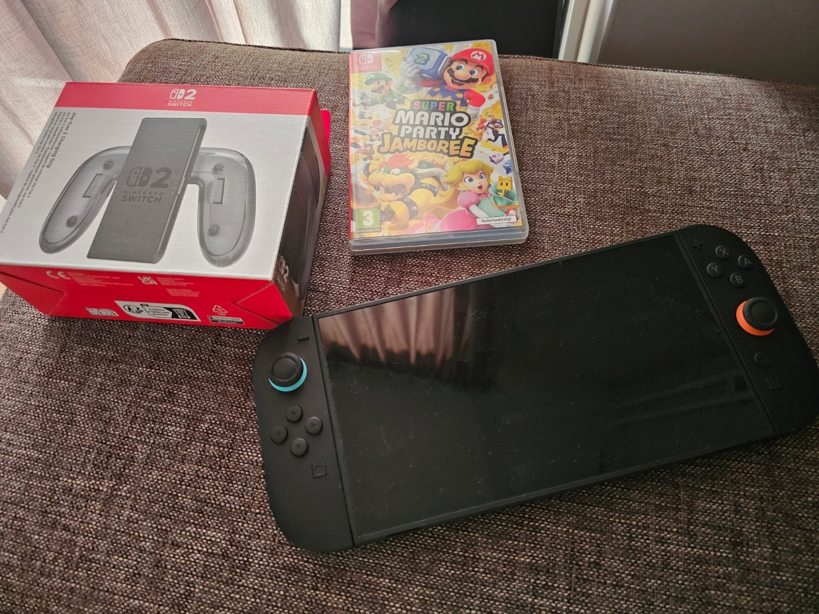 Nintendo switch 2 met mario party jamboree, Ophalen of Verzenden, Zo goed als nieuw, Met 1 controller, Switch Original