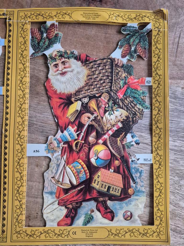 Vintage poezieplaatjes kerst – Mamelok Press 5 vellen,, Verzamelen, Ophalen of Verzenden