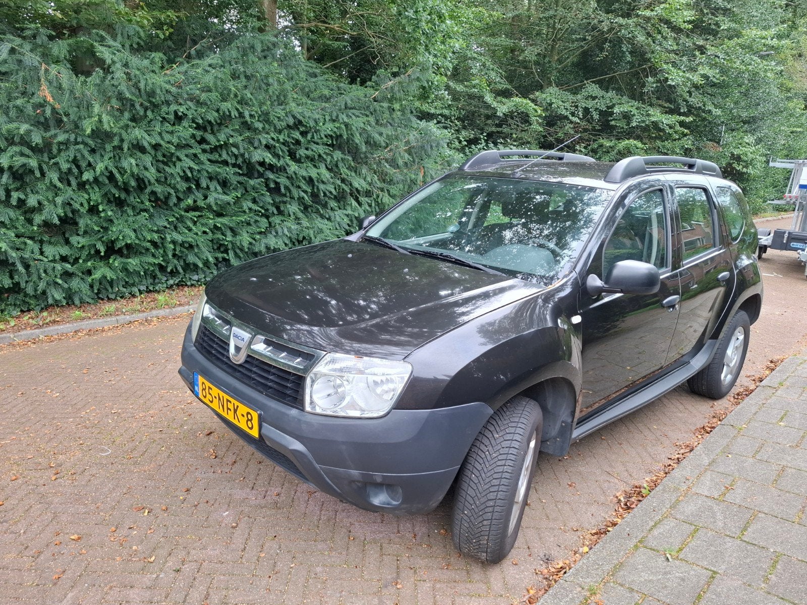 Dacia Duster 1.6 - Airco, Trekhaak, APK juli 2027, Auto's, Stof, 4 cilinders, Duster, Zwart