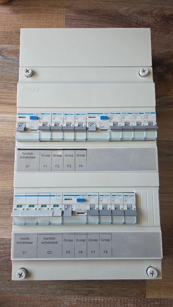 Schakelbord, Hager  3 Fase 12 groep, 3 aardlekautomat, Ophalen of Verzenden, Zo goed als nieuw, Overige typen