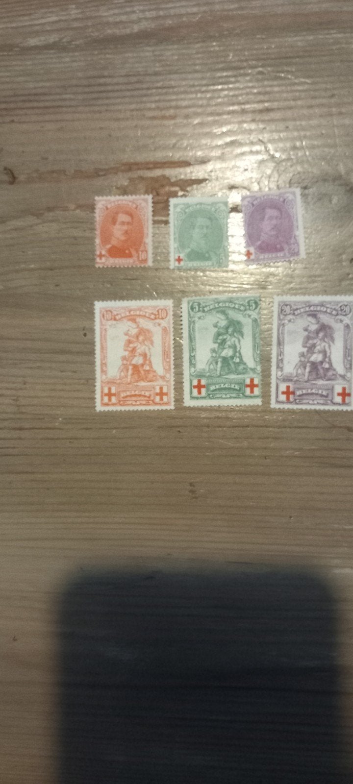België Rode Kruis Zegels 1916, Postzegels en Munten, Ophalen of Verzenden, Frankeerzegel, Rode kruis