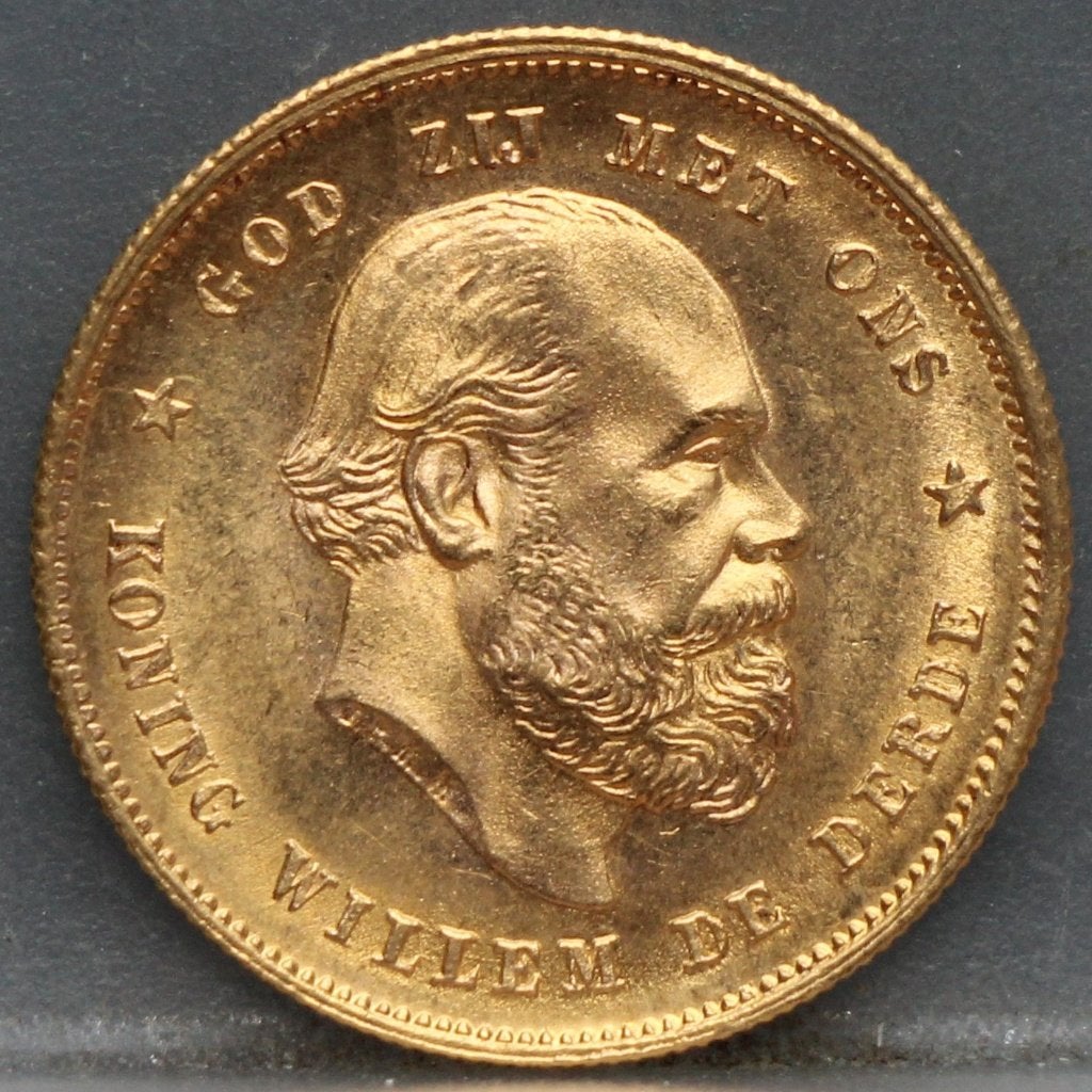 10 gulden 1885 - gouden tientje 1885 Willem 3, Postzegels en Munten, Munten | Nederland, Koning Willem III, Losse munt, 10 gulden