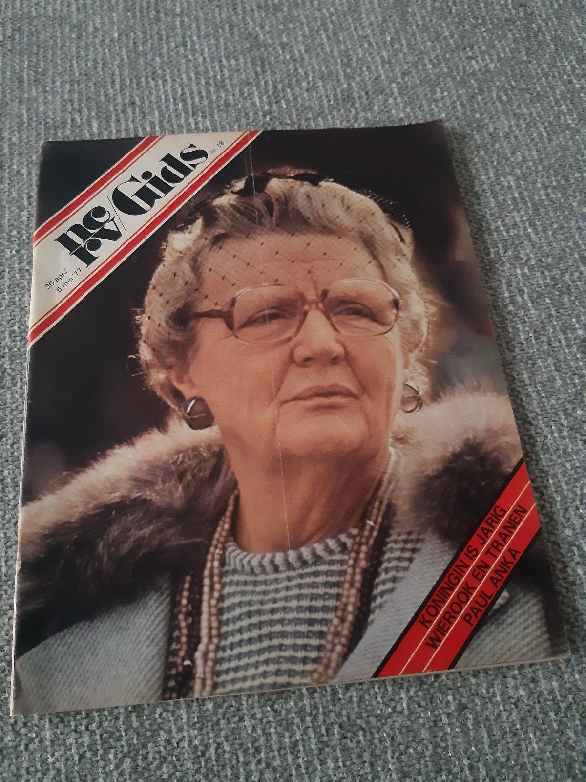 18.NCRV 1977. Koningin Juliana. Paul Anka. Tom en Jerry. Kon, Verzamelen, Verzenden, 1980 tot heden, Tijdschrift
