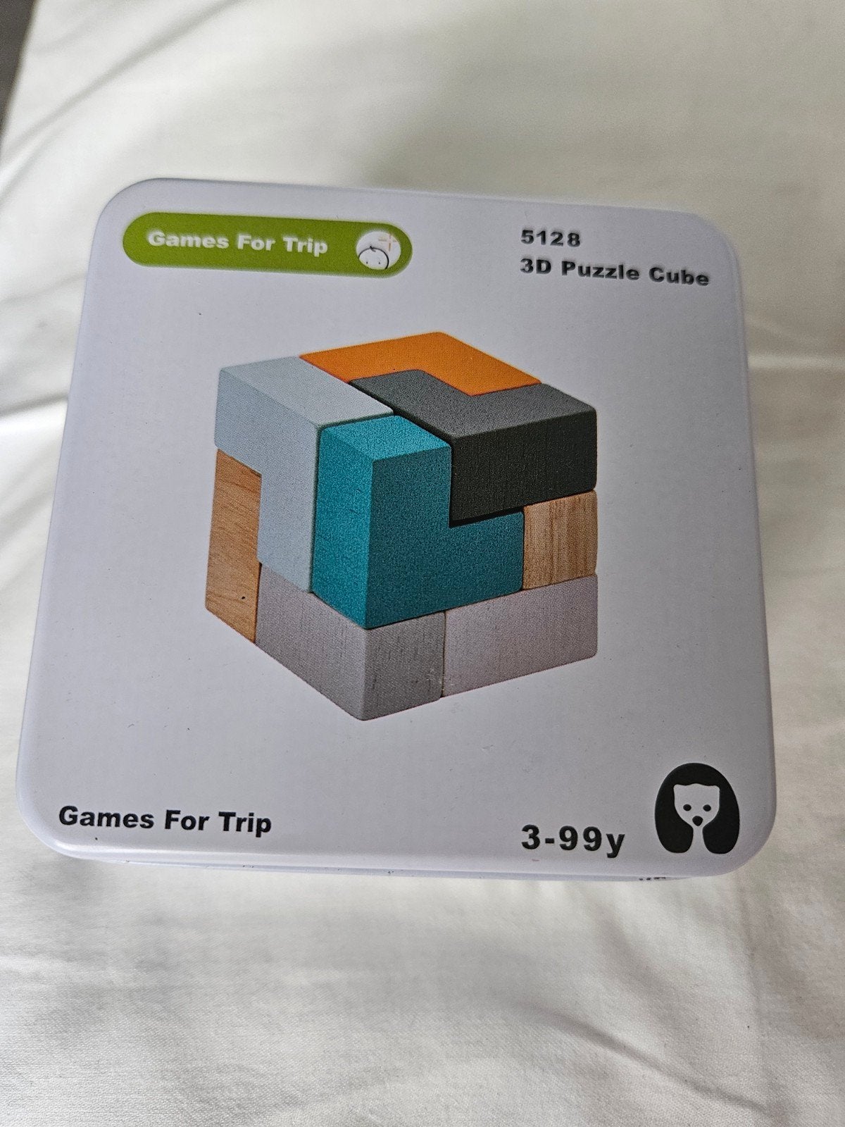 Games For Trip 3D Puzzle Cube - Houten Blokken Puzzel, Ophalen of Verzenden, Zo goed als nieuw, Overige merken