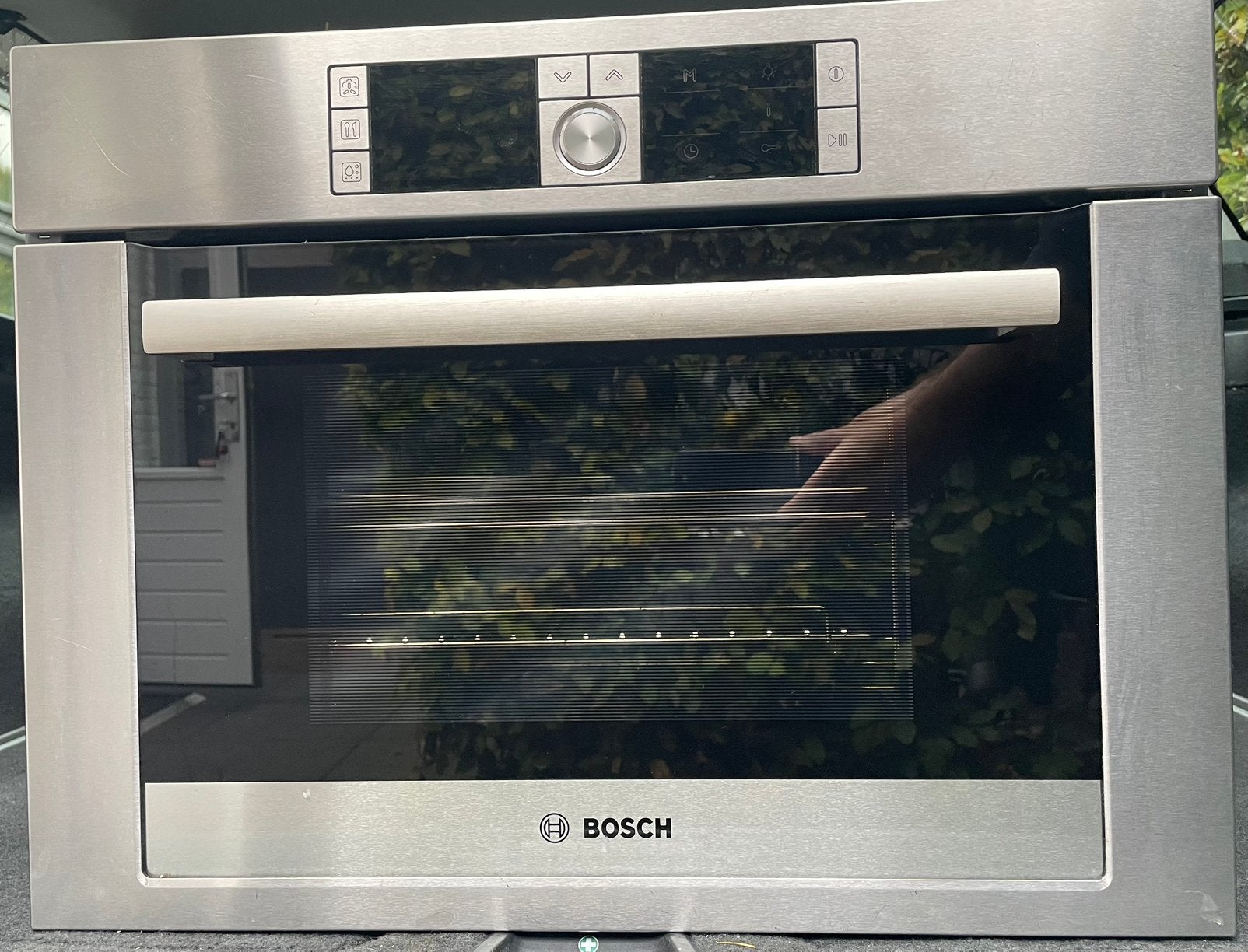 Bosch combi stoomoven -Hetelucht Oven werkt, stoom defect, Ophalen, 45 tot 50 cm, Gebruikt, Hete lucht