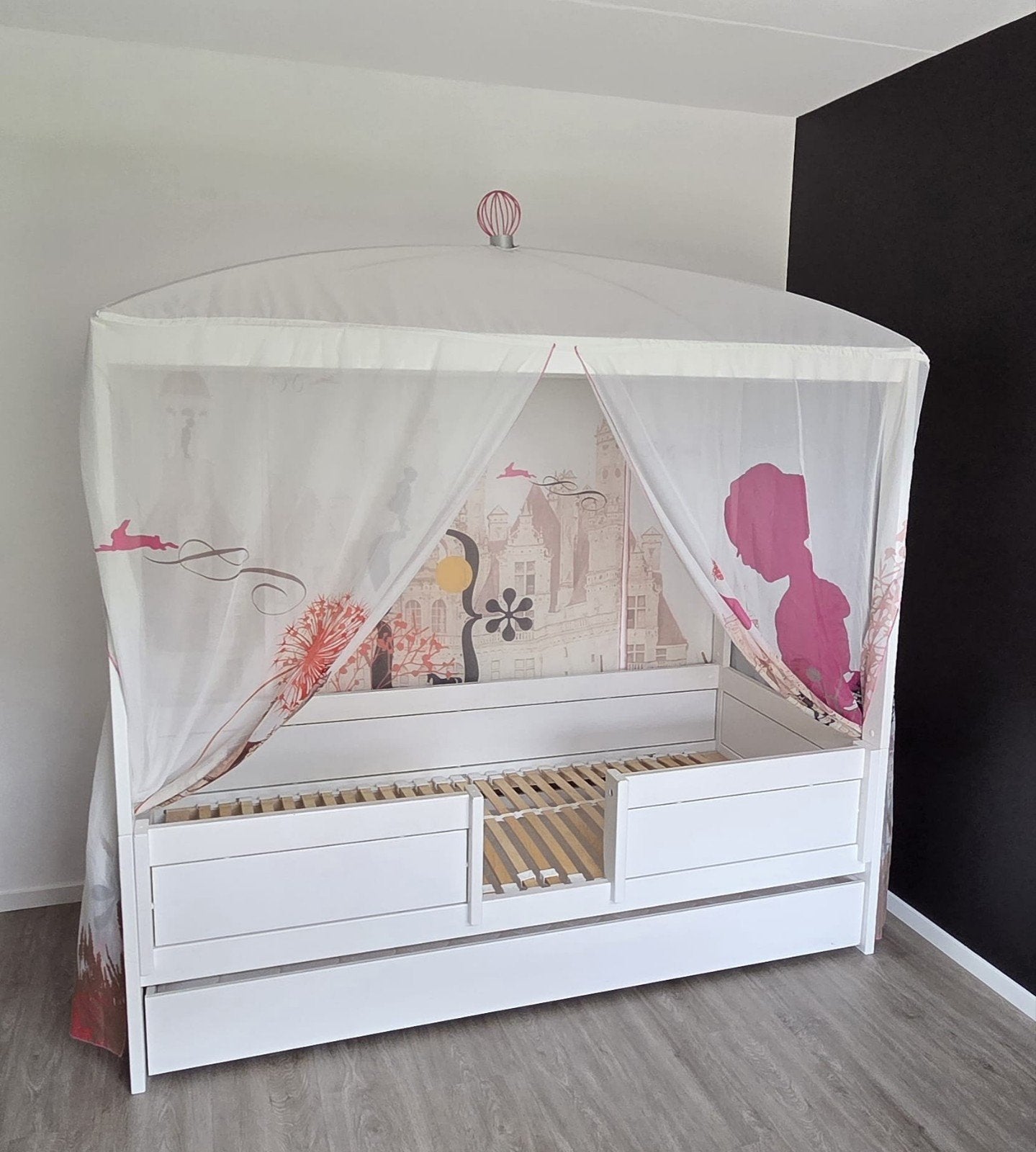 Lifetime Kidsrooms bed met uitschuifbaar logeerbed, Ophalen of Verzenden, 180 cm of meer, 85 tot 100 cm, Lattenbodem